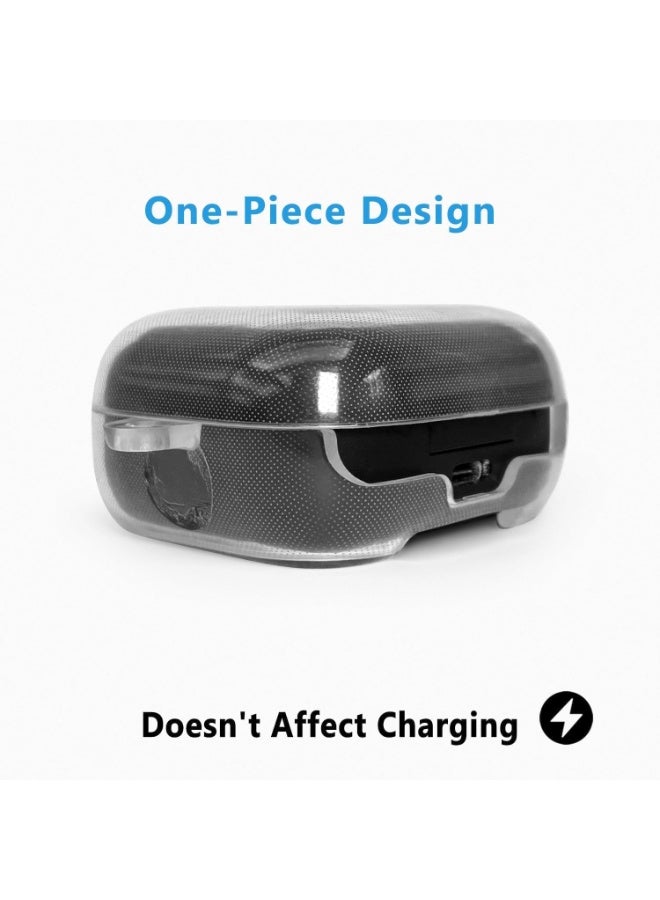 Compatible with Anker Soundcore R50i NC/Anker P30i Case Cover, Soft Silicone Shockproof Protective Case Wireless Earbuds with Carabiner, Front LED Visible (Clear with stand hole) - Image 5